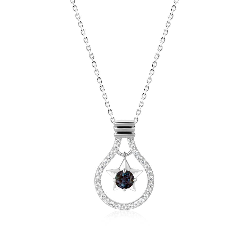 Lightbulb Star Green Amethyst Necklace - LUO Jewelry #gemstone_Alexandrite