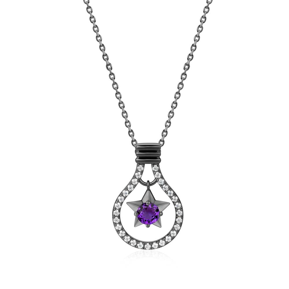 Lightbulb Star Green Amethyst Necklace - LUO Jewelry #gemstone_Amethyst