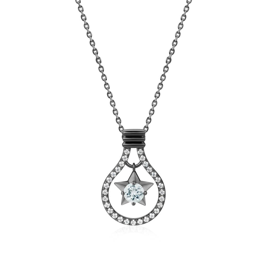 Lightbulb Star Green Amethyst Necklace - LUO Jewelry #gemstone_Aquamarine