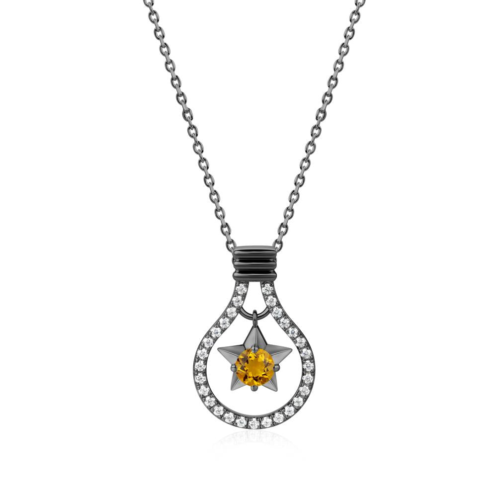 Lightbulb Star Green Amethyst Necklace - LUO Jewelry #gemstone_Citrine