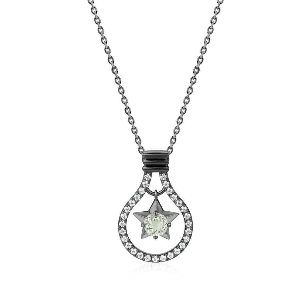 Lightbulb Star Green Amethyst Necklace - LUO Jewelry #gemstone_Green Amethyst