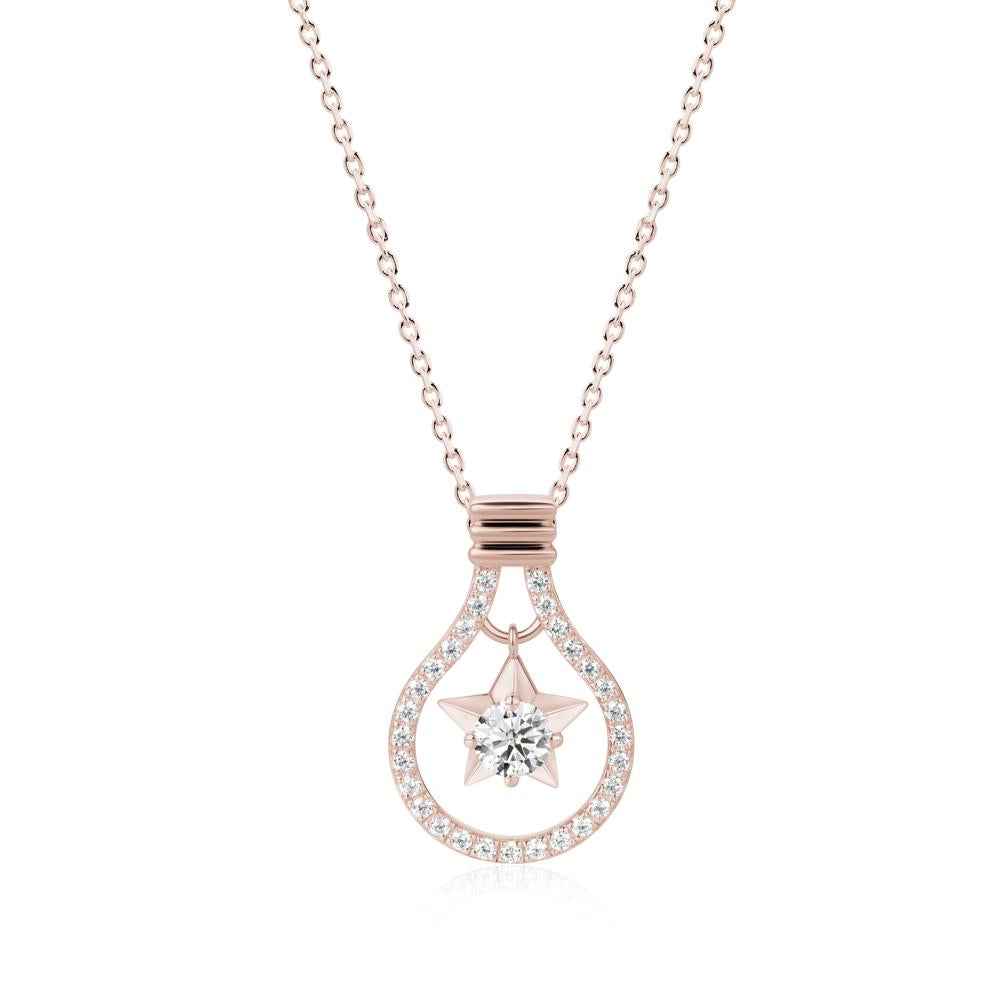 Lightbulb Star Green Amethyst Necklace - LUO Jewelry #gemstone_Moissanite