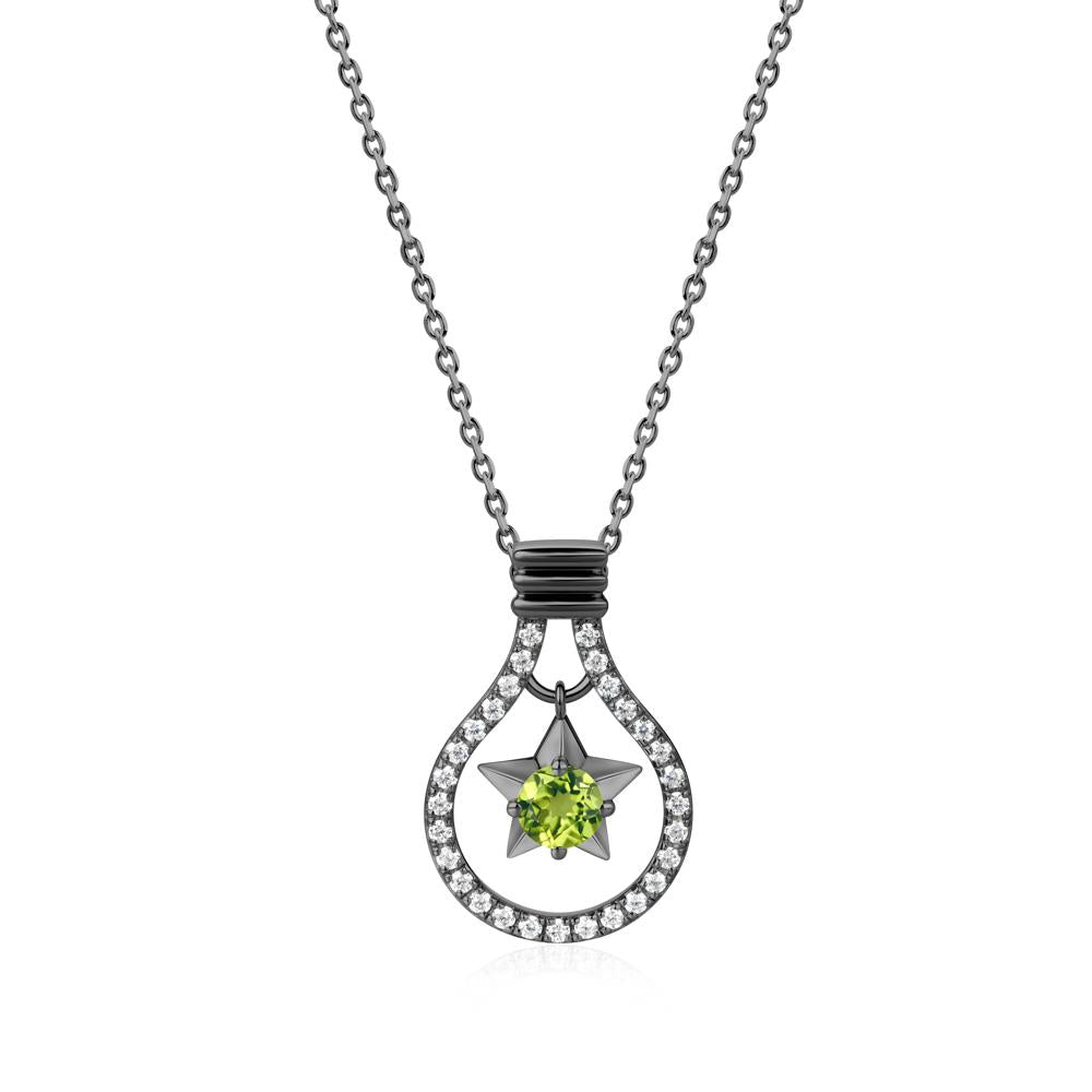 Lightbulb Star Green Amethyst Necklace - LUO Jewelry #gemstone_Peridot