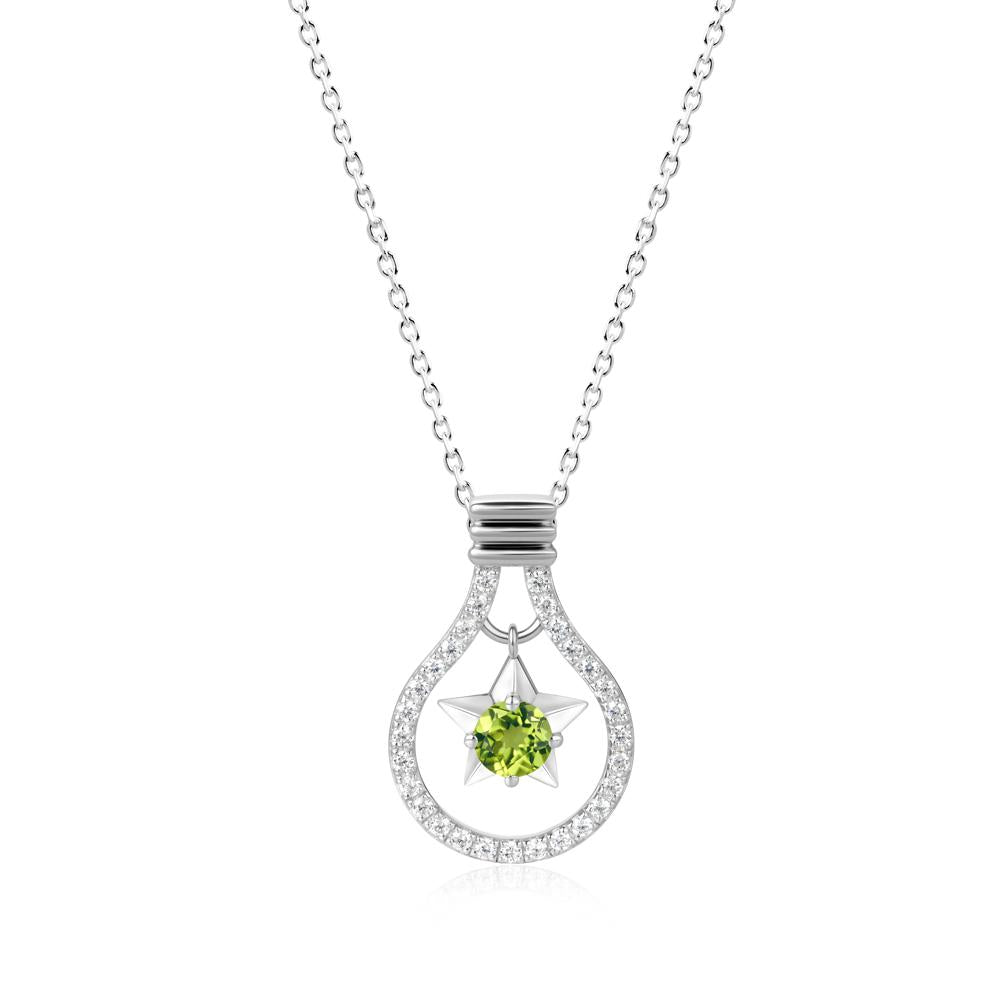 Lightbulb Star Green Amethyst Necklace - LUO Jewelry #gemstone_Peridot