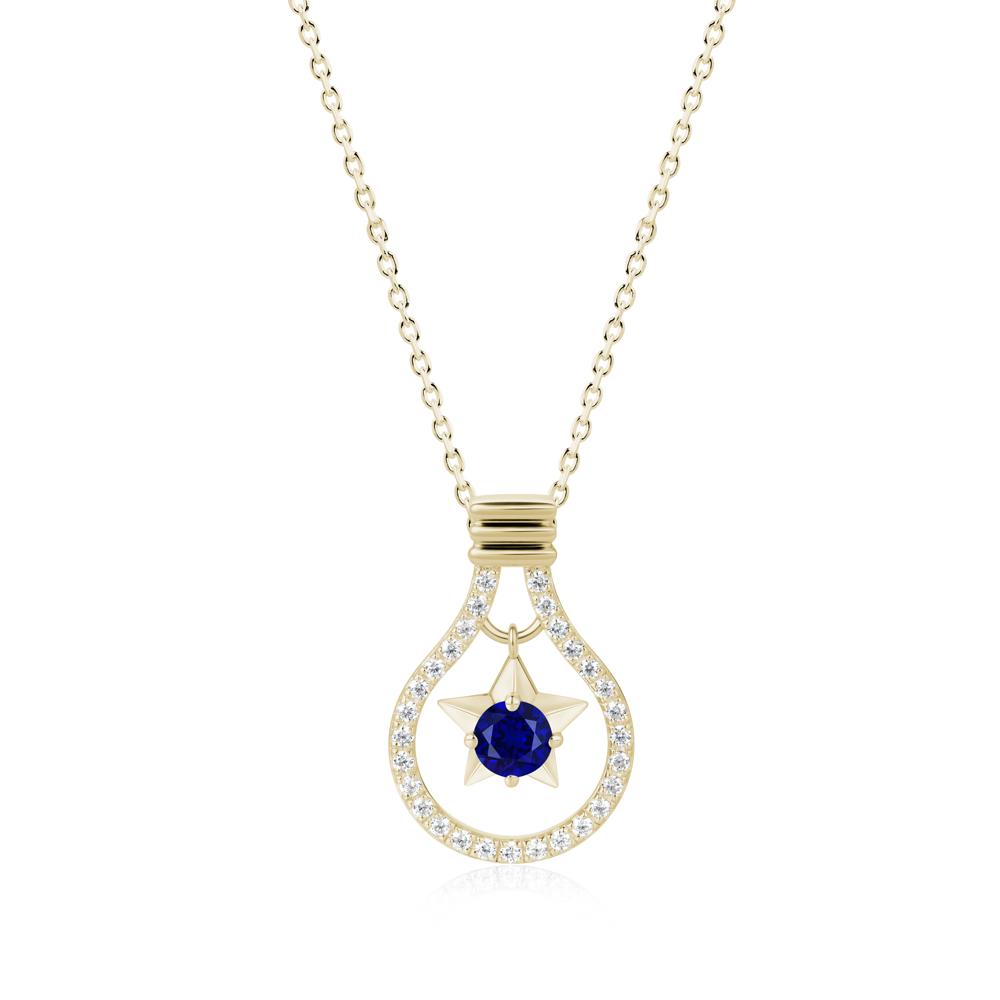 Lightbulb Star Green Amethyst Necklace - LUO Jewelry #gemstone_Sapphire