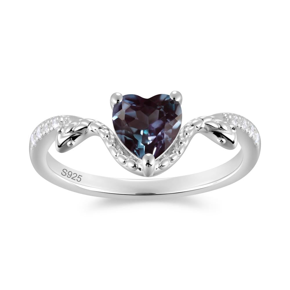 Heart Shaped Emerald Dual Snake Ring - LUO Jewelry #gemstone_Alexandrite