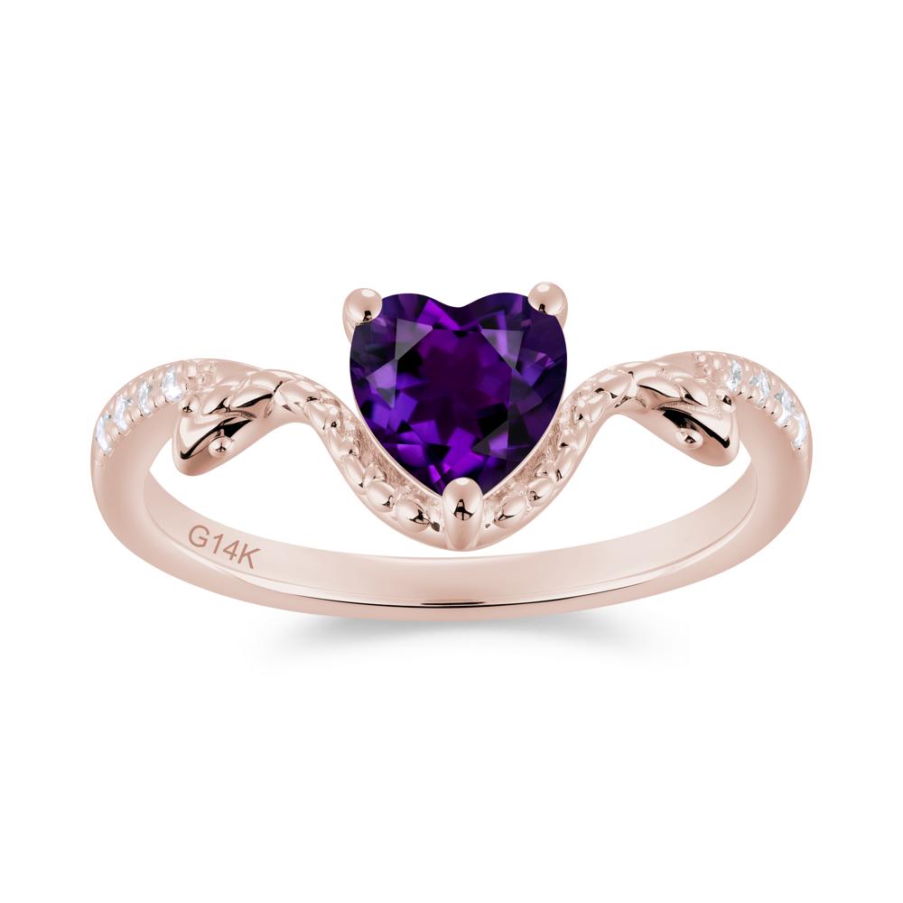Heart Shaped Emerald Dual Snake Ring - LUO Jewelry #gemstone_Amethyst