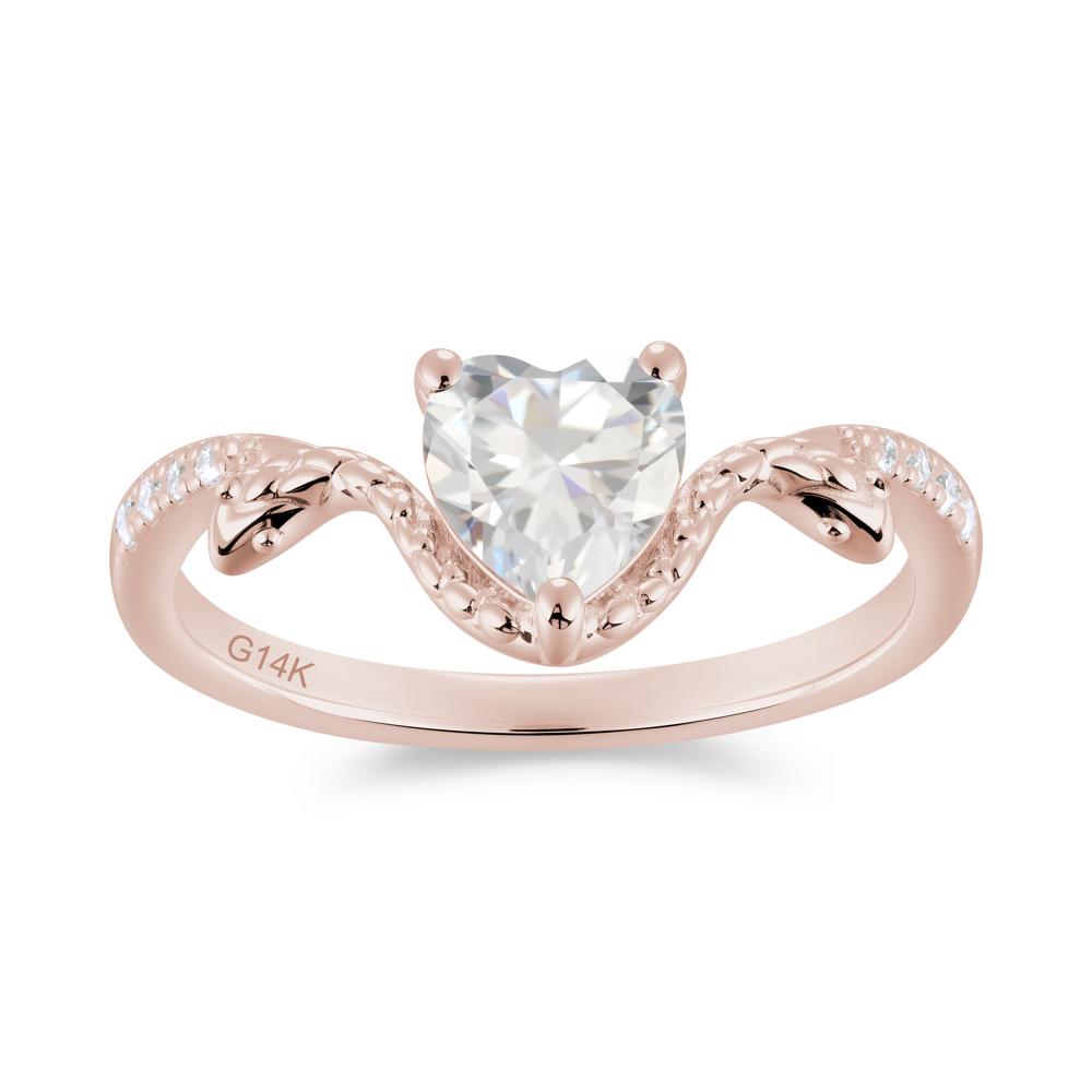 Heart Shaped Emerald Dual Snake Ring - LUO Jewelry #gemstone_Cubic Zirconia