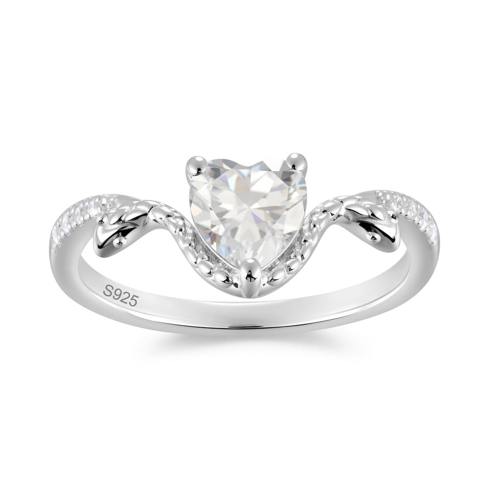 Heart Shaped Emerald Dual Snake Ring - LUO Jewelry #gemstone_Cubic Zirconia