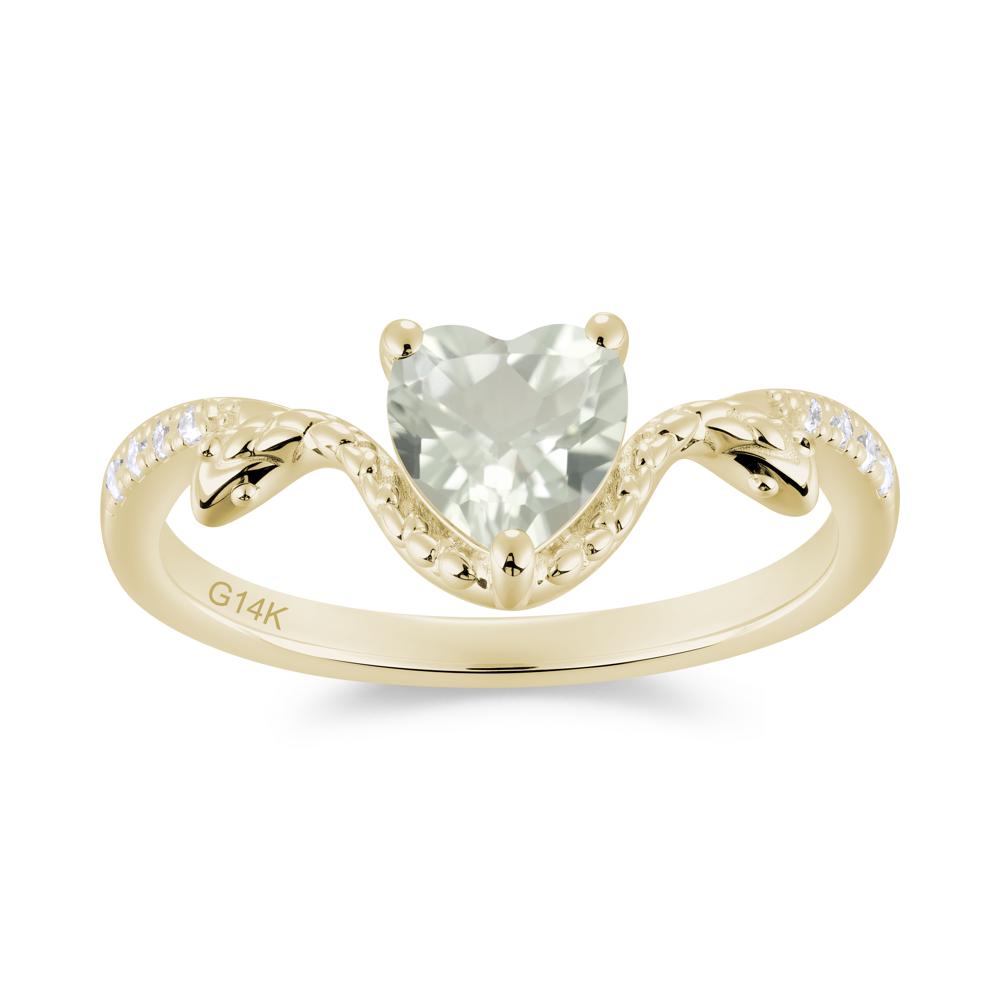 Heart Shaped Emerald Dual Snake Ring - LUO Jewelry #gemstone_Green Amethyst