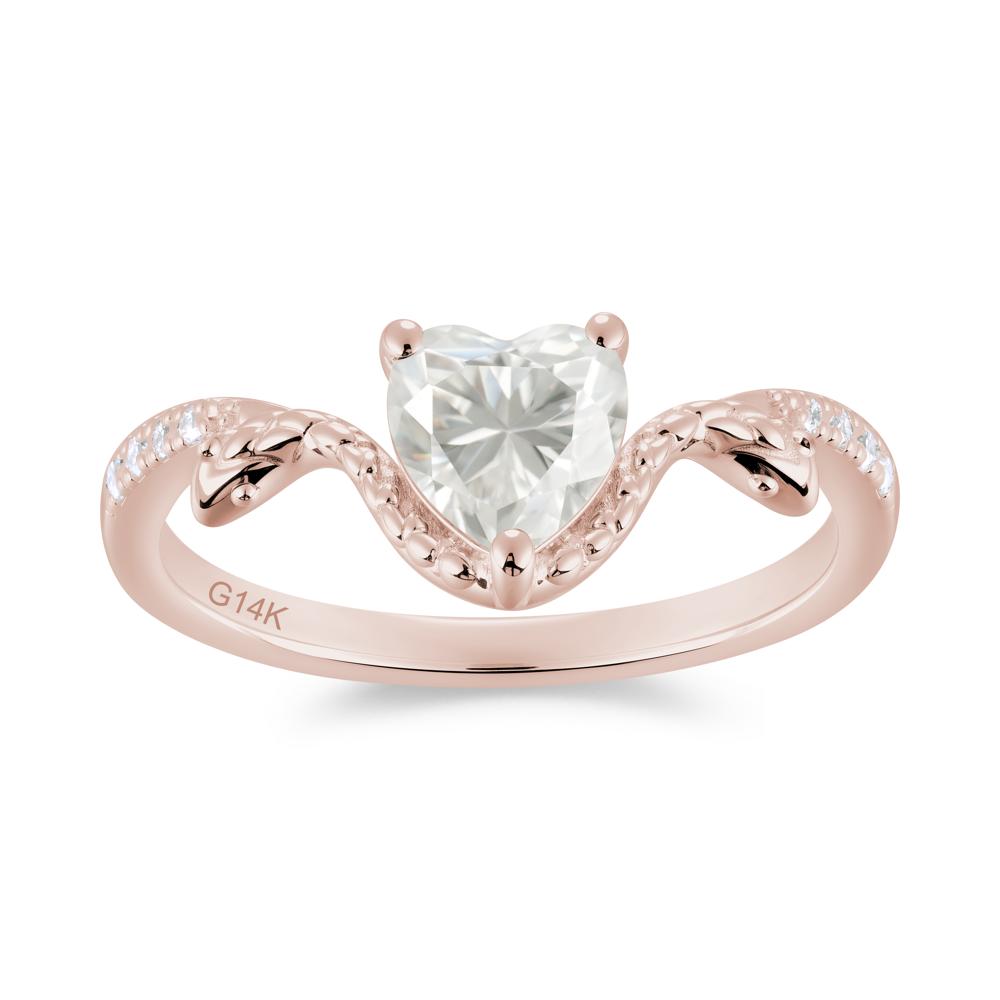 Heart Shaped Emerald Dual Snake Ring - LUO Jewelry #gemstone_Moissanite