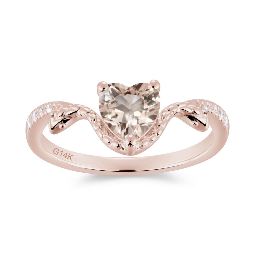 Heart Shaped Emerald Dual Snake Ring - LUO Jewelry #gemstone_Morganite