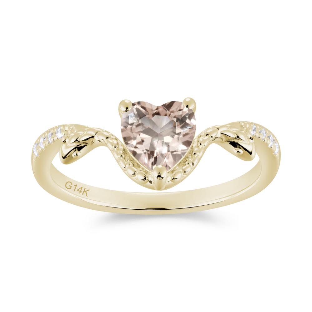 Heart Shaped Emerald Dual Snake Ring - LUO Jewelry #gemstone_Morganite