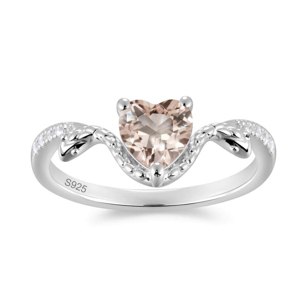 Heart Shaped Emerald Dual Snake Ring - LUO Jewelry #gemstone_Morganite