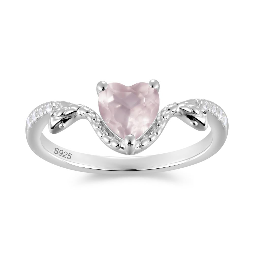 Heart Shaped Emerald Dual Snake Ring - LUO Jewelry #gemstone_Rose Quartz