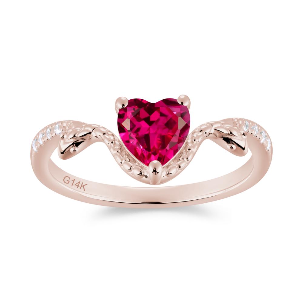 Heart Shaped Emerald Dual Snake Ring - LUO Jewelry #gemstone_Ruby