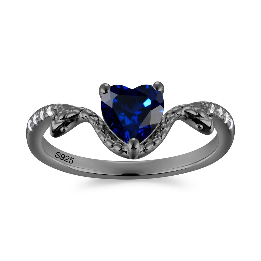 Heart Shaped Emerald Dual Snake Ring - LUO Jewelry #gemstone_Sapphire