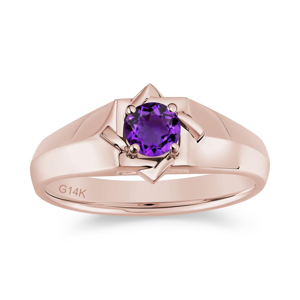 Minimalist Amethyst Ring for Men and Women - LUO Jewelry #gemstone_Amethyst