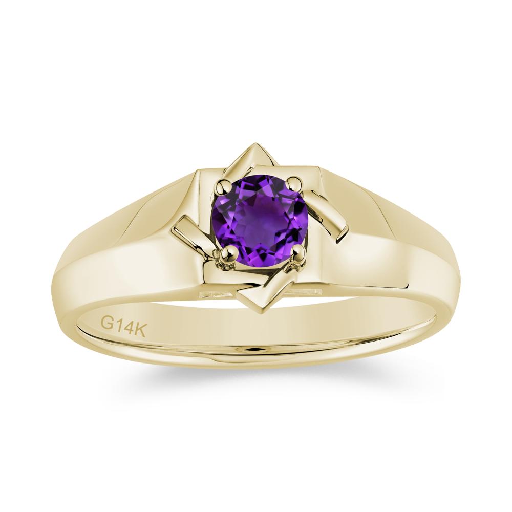 Minimalist Amethyst Ring for Men and Women - LUO Jewelry #gemstone_Amethyst