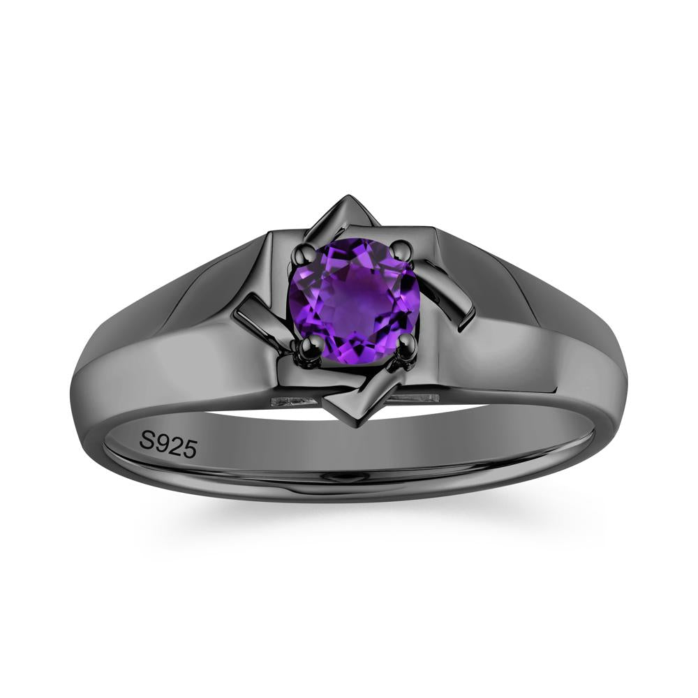 Minimalist Amethyst Ring for Men and Women - LUO Jewelry #gemstone_Amethyst