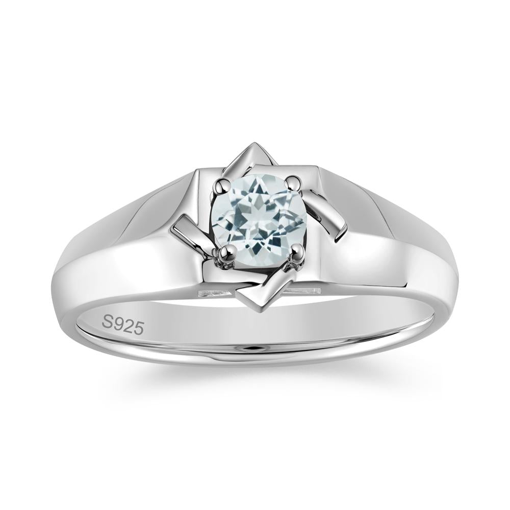 Minimalist Amethyst Ring for Men and Women - LUO Jewelry #gemstone_Aquamarine