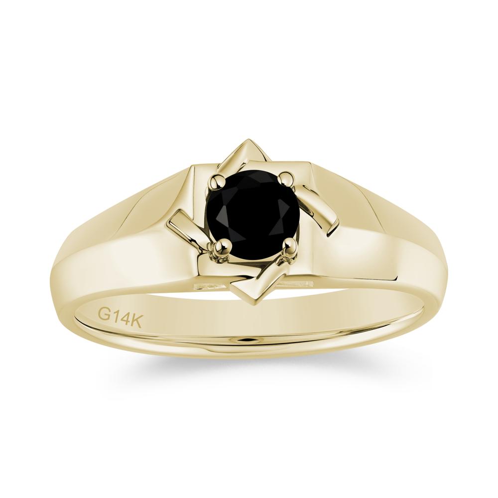 Minimalist Amethyst Ring for Men and Women - LUO Jewelry #gemstone_Black Spinel