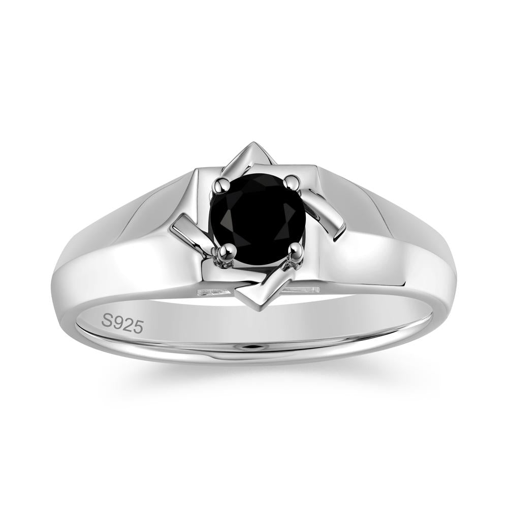Minimalist Amethyst Ring for Men and Women - LUO Jewelry #gemstone_Black Spinel