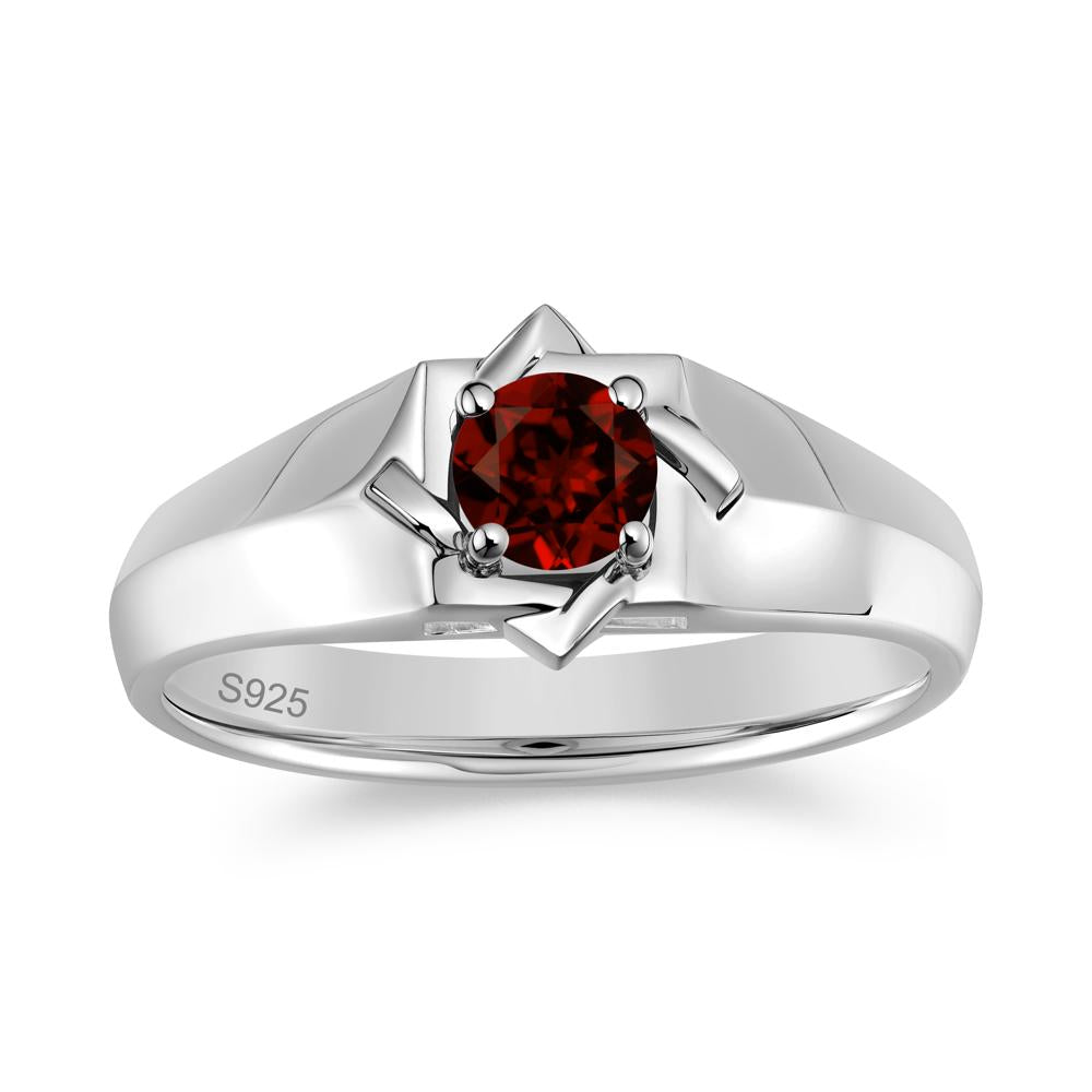Minimalist Amethyst Ring for Men and Women - LUO Jewelry #gemstone_Garnet