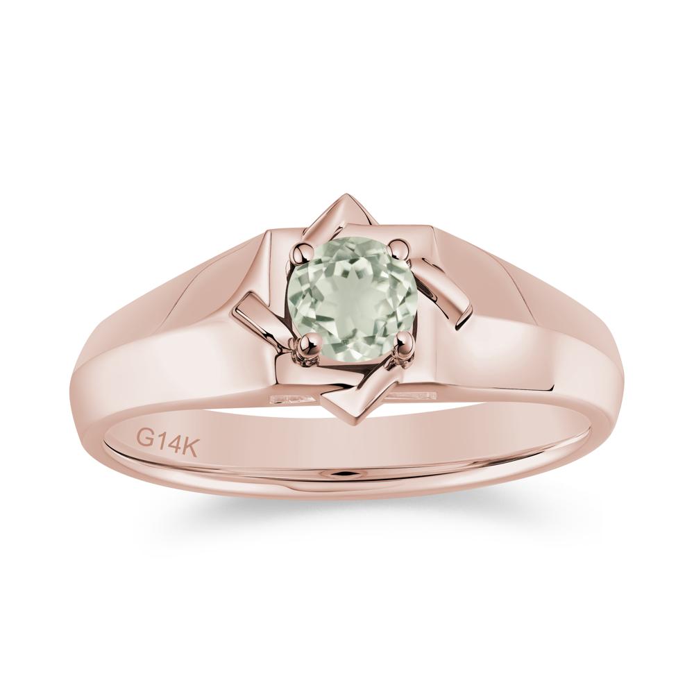 Minimalist Amethyst Ring for Men and Women - LUO Jewelry #gemstone_Green Amethyst
