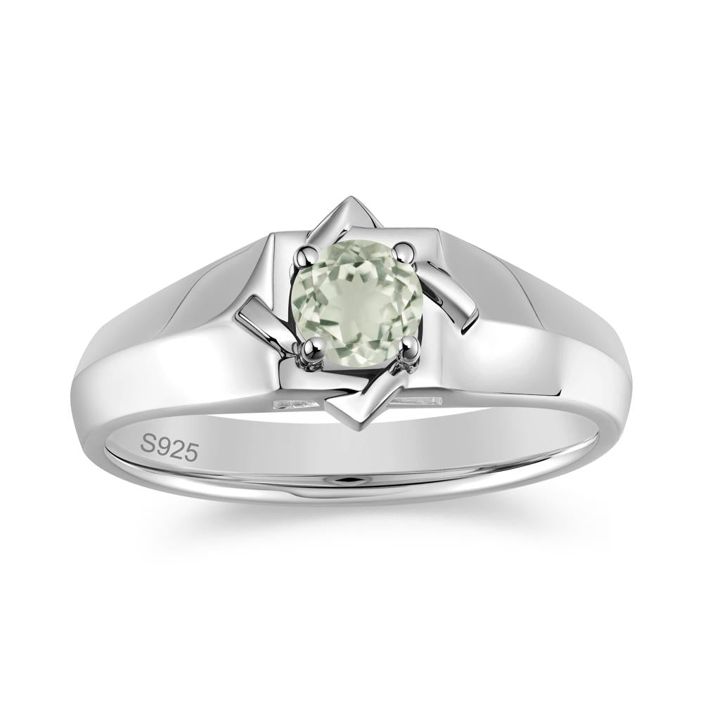 Minimalist Amethyst Ring for Men and Women - LUO Jewelry #gemstone_Green Amethyst