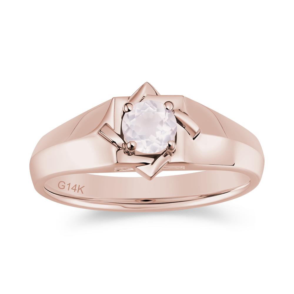 Minimalist Amethyst Ring for Men and Women - LUO Jewelry #gemstone_Rose Quartz