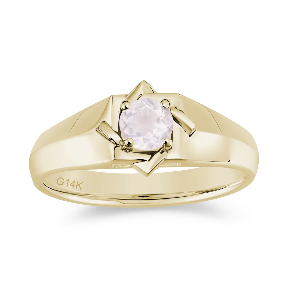 Minimalist Amethyst Ring for Men and Women - LUO Jewelry #gemstone_Rose Quartz