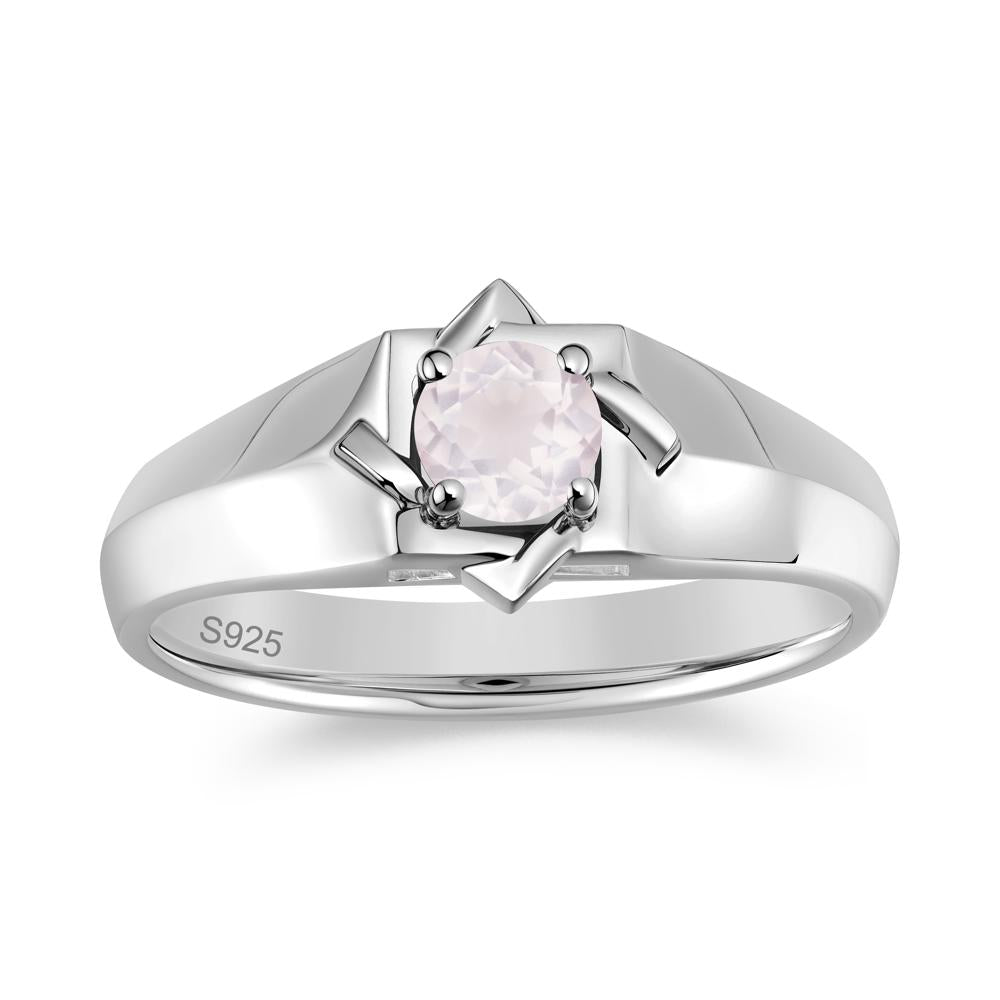 Minimalist Amethyst Ring for Men and Women - LUO Jewelry #gemstone_Rose Quartz
