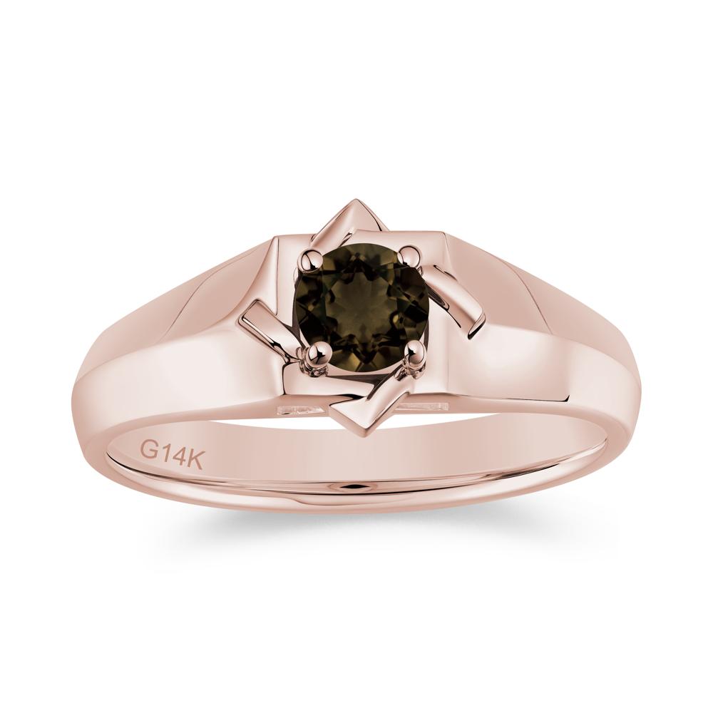 Minimalist Amethyst Ring for Men and Women - LUO Jewelry #gemstone_Smoky Quartz
