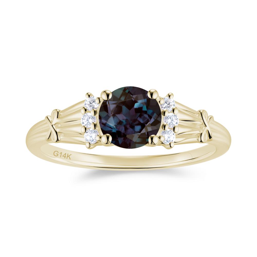 Boho Flower Inspired Cubic Zirconia Ring - LUO Jewelry #gemstone_Alexandrite