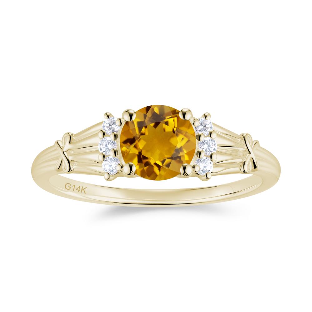 Boho Flower Inspired Cubic Zirconia Ring - LUO Jewelry #gemstone_Citrine