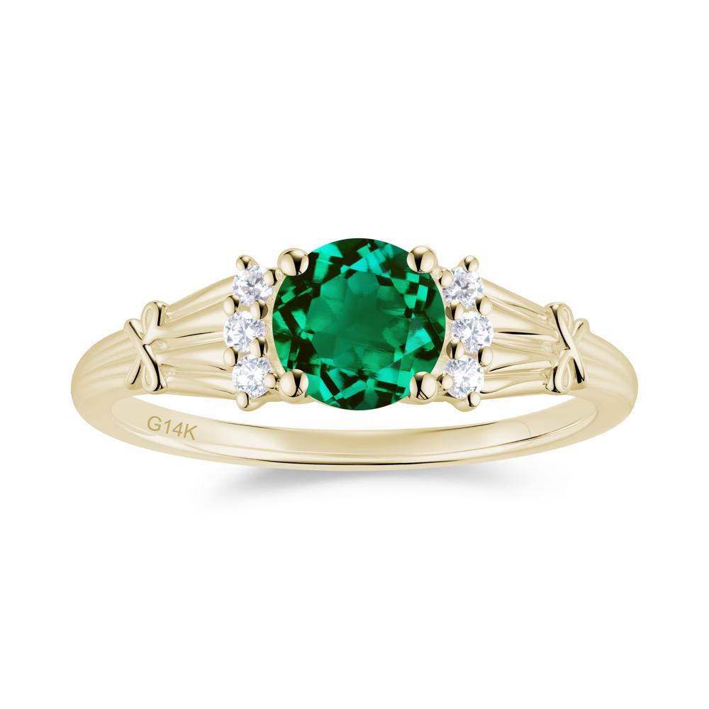 Boho Flower Inspired Cubic Zirconia Ring - LUO Jewelry #gemstone_Emerald