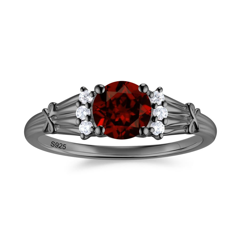 Boho Flower Inspired Cubic Zirconia Ring - LUO Jewelry #gemstone_Garnet