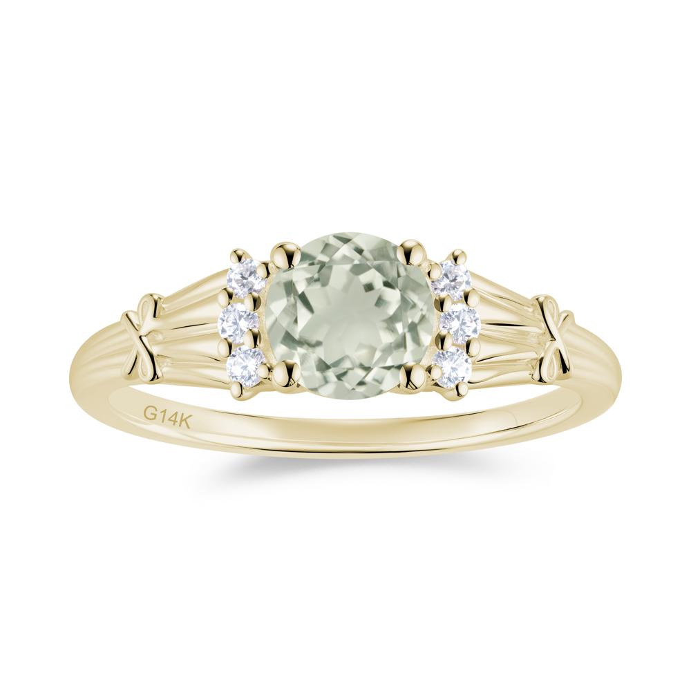 Boho Flower Inspired Cubic Zirconia Ring - LUO Jewelry #gemstone_Green Amethyst