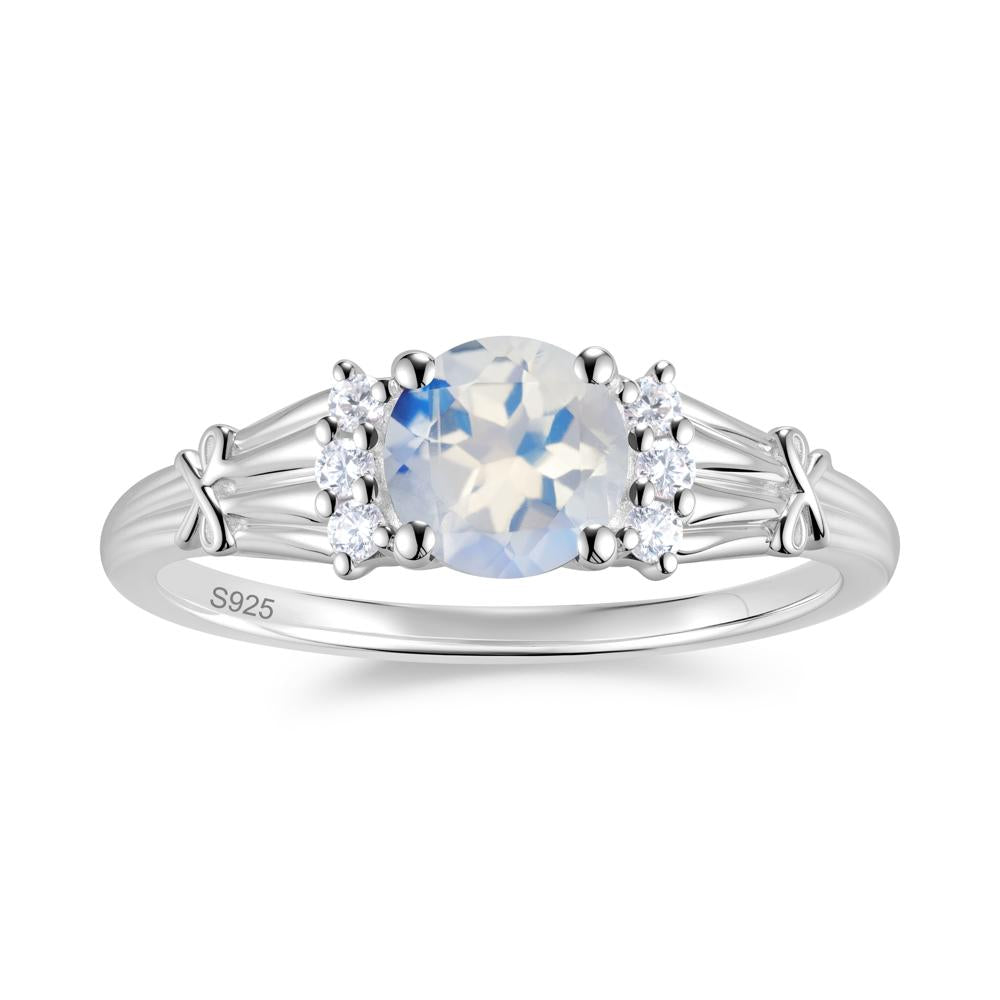 Boho Flower Inspired Cubic Zirconia Ring - LUO Jewelry #gemstone_Moonstone