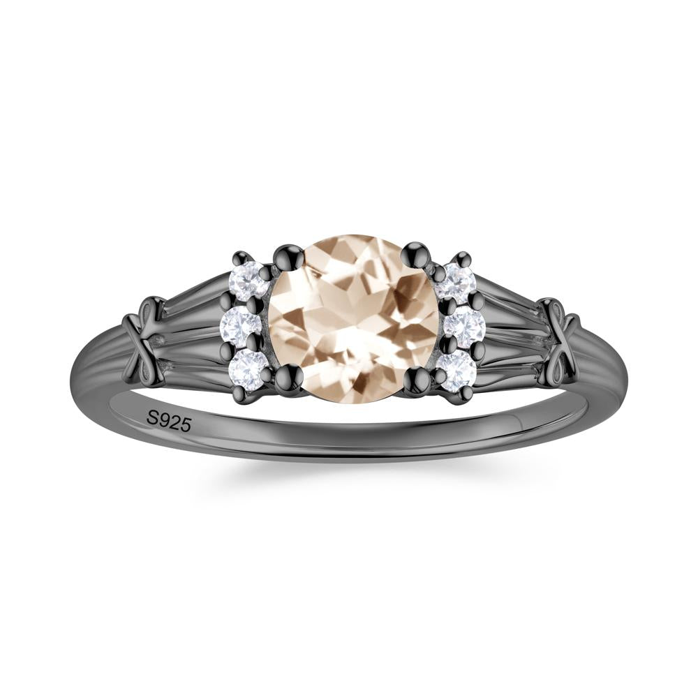 Boho Flower Inspired Cubic Zirconia Ring - LUO Jewelry #gemstone_Morganite