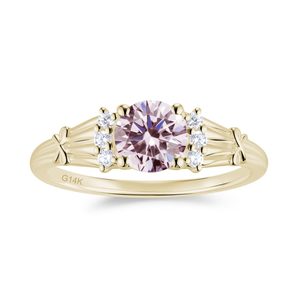 Boho Flower Inspired Cubic Zirconia Ring - LUO Jewelry #gemstone_Pink Cubic Zirconia