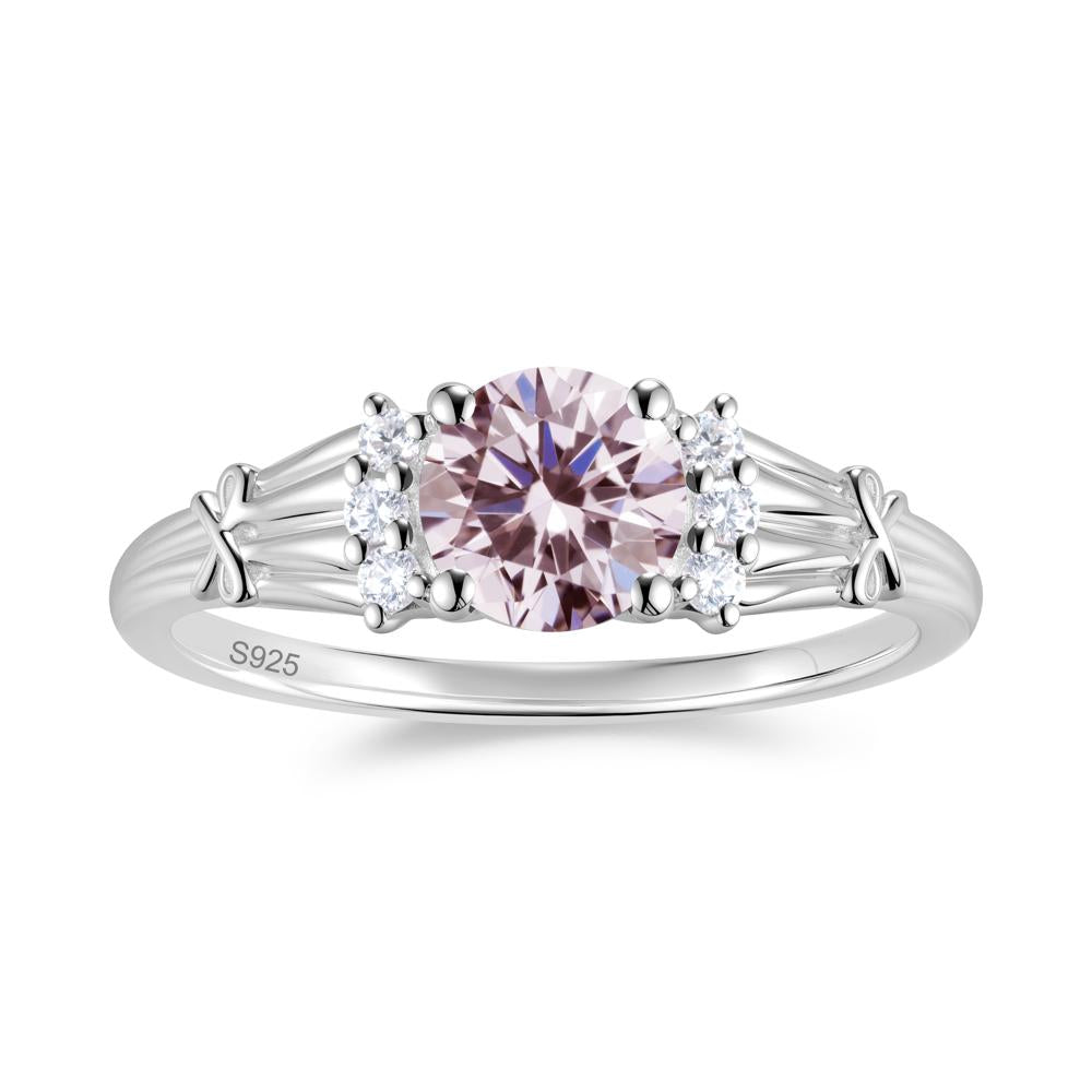 Boho Flower Inspired Cubic Zirconia Ring - LUO Jewelry #gemstone_Pink Cubic Zirconia