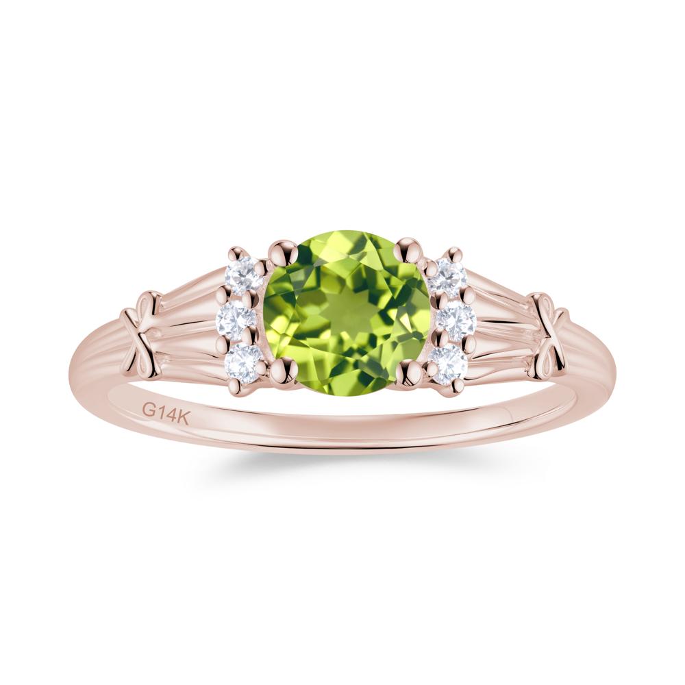 Boho Flower Inspired Cubic Zirconia Ring - LUO Jewelry #gemstone_Peridot
