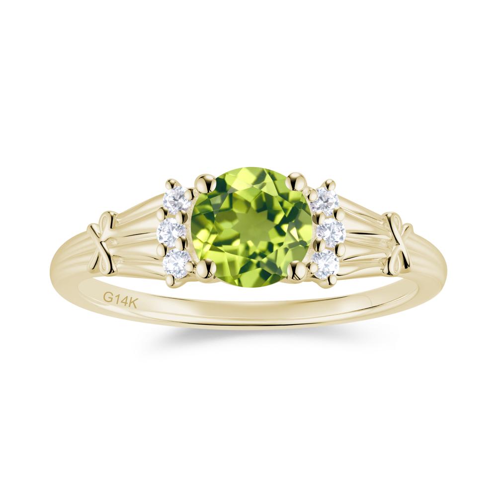 Boho Flower Inspired Cubic Zirconia Ring - LUO Jewelry #gemstone_Peridot