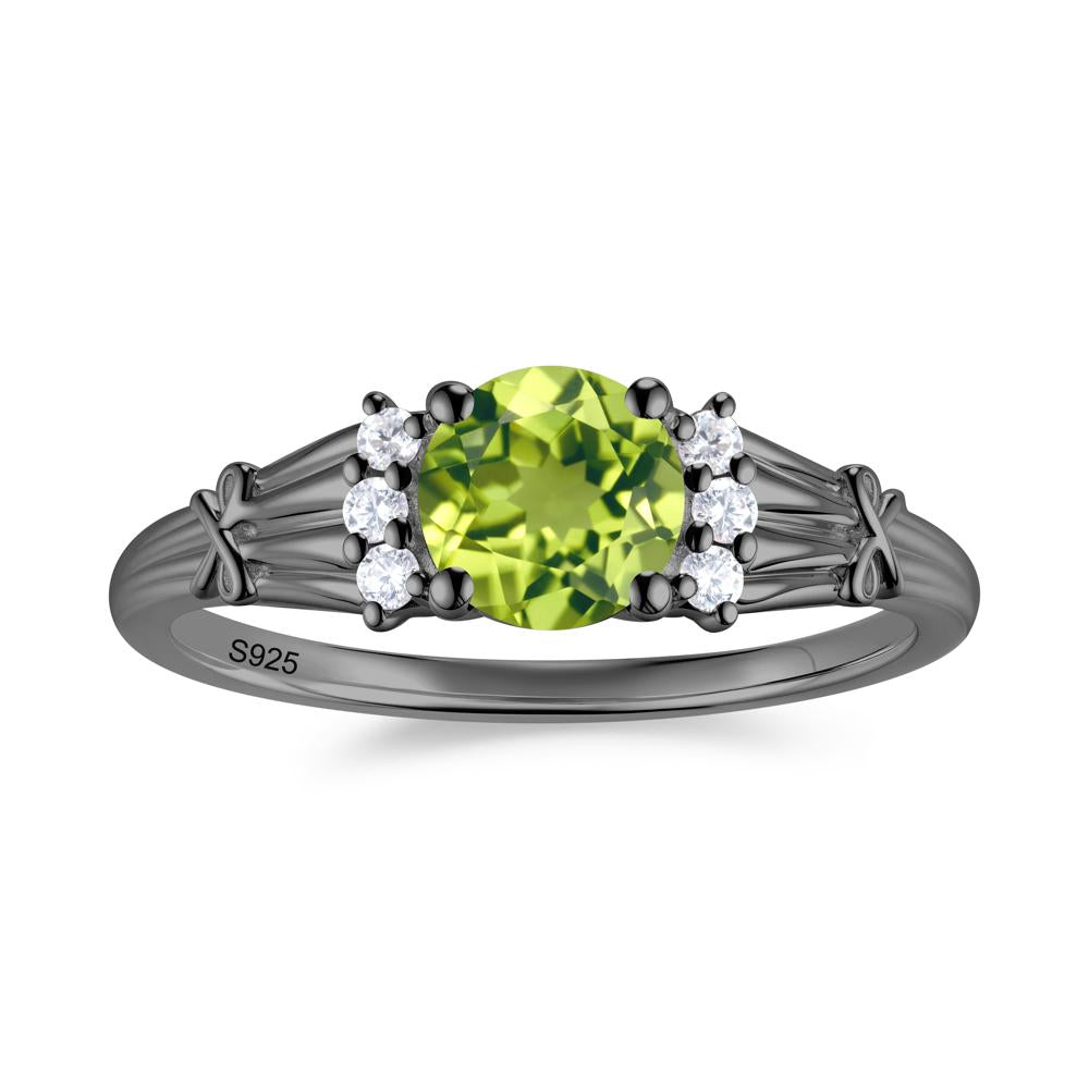 Boho Flower Inspired Cubic Zirconia Ring - LUO Jewelry #gemstone_Peridot