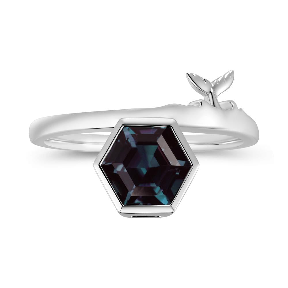 Dolphin Tail Emerald Ocean Ring - LUO Jewelry #gemstone_Alexandrite