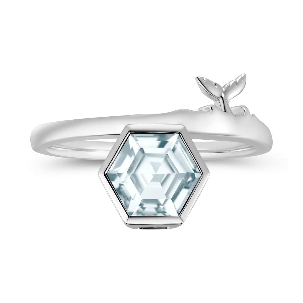 Dolphin Tail Emerald Ocean Ring - LUO Jewelry #gemstone_Aquamarine