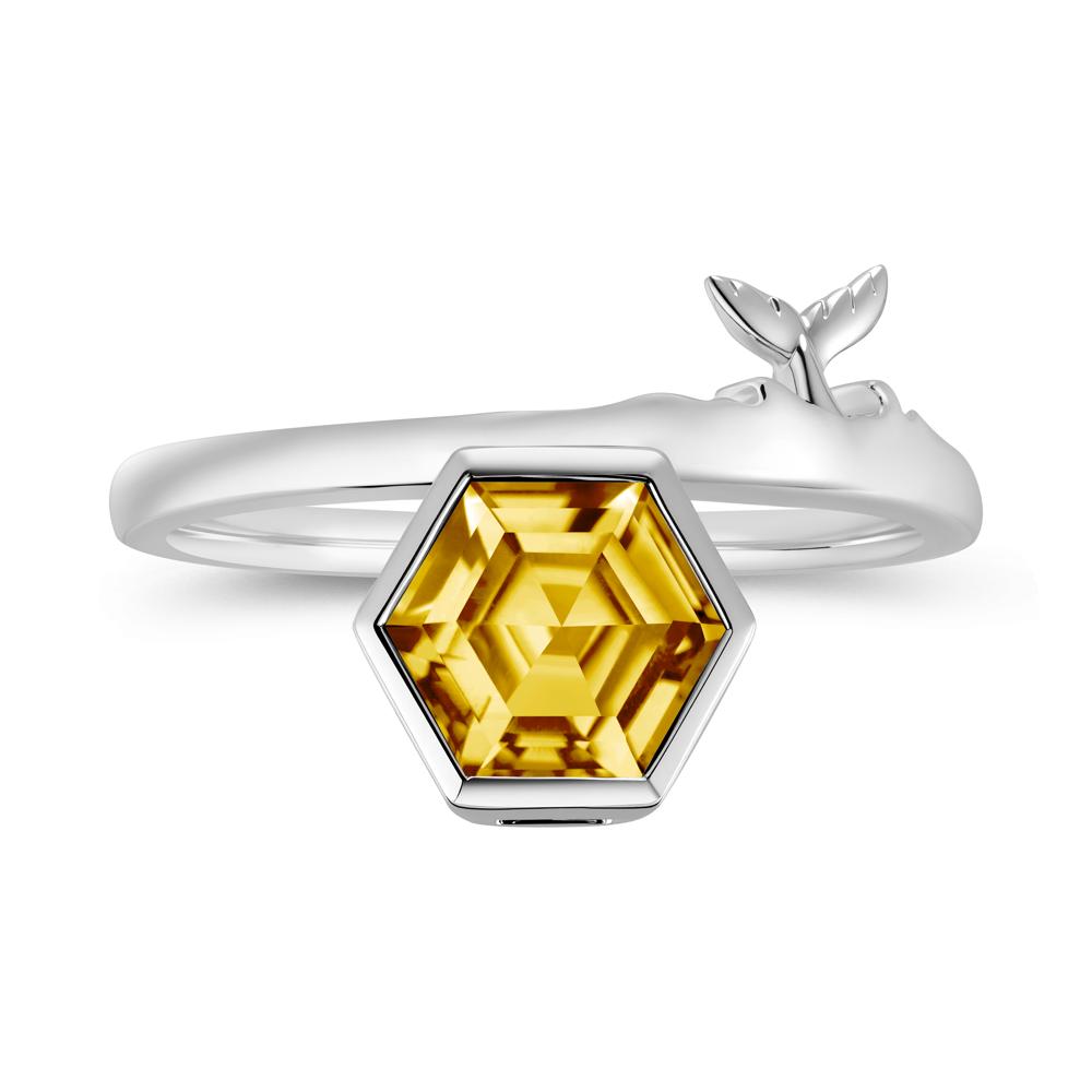 Dolphin Tail Emerald Ocean Ring - LUO Jewelry #gemstone_Citrine