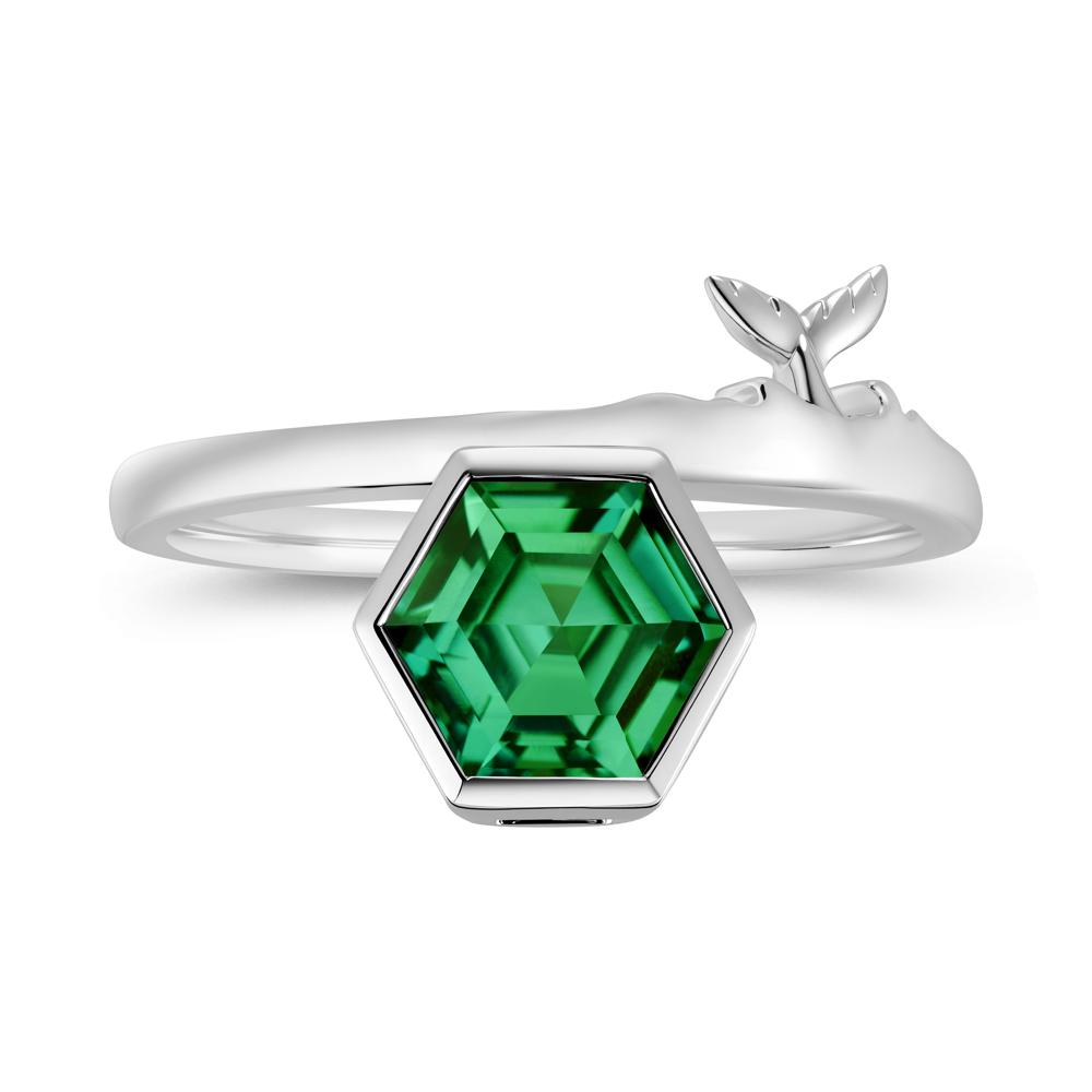 Dolphin Tail Emerald Ocean Ring - LUO Jewelry #gemstone_Emerald